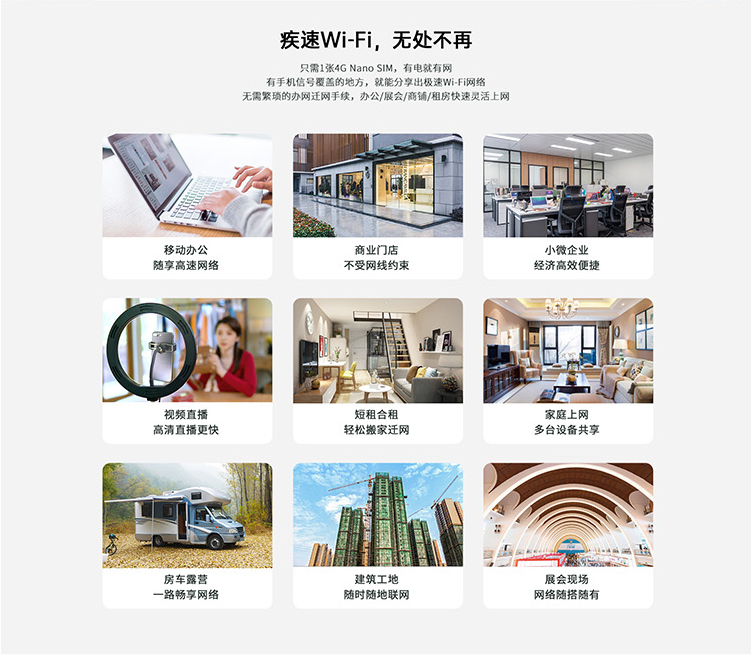 才為商務寬帶貓4G無線路由器隨身wifi插卡無限流量移動路由器車載wifi熱點無線上網(wǎng)卡流量卡CPE 白色包年